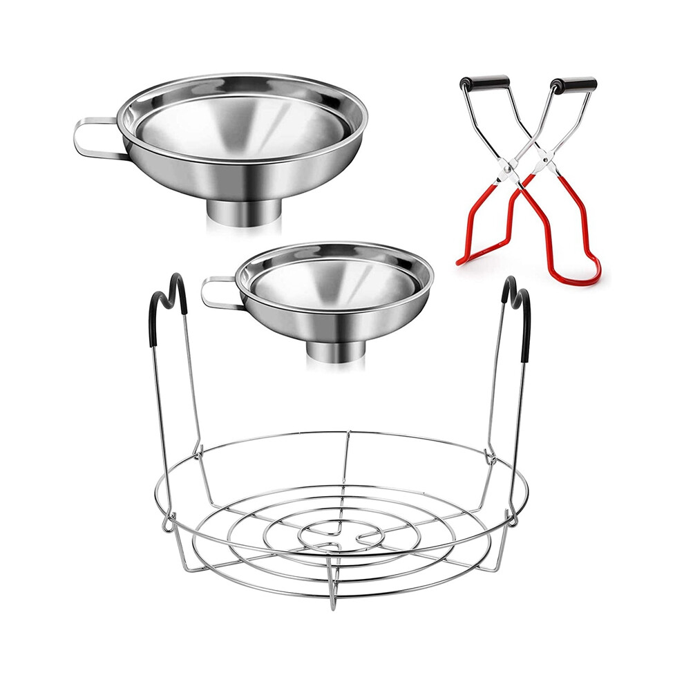 Markenlos 4 Pieces Canning Kit, 1Pc Canning Rack+ 1Pc Canning Jar Lifter Tong