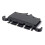 Black Zinc Alloy 3-Point 4-String Bass Bridge Tailpiece with Height-Adjustable Posts 2