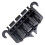 Black Zinc Alloy 3-Point 4-String Bass Bridge Tailpiece with Height-Adjustable Posts 4
