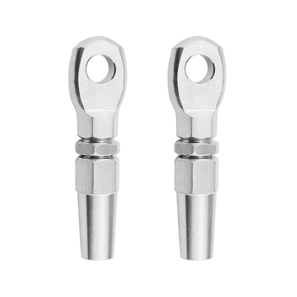 Lot de 2 cosses à œil en acier inoxydable 316 de qualité marine pour câble métallique