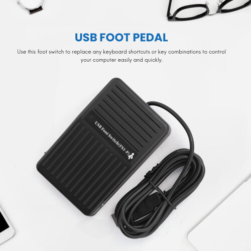 PC USB Foot Switch Keyboard Pedal 2