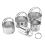 5 Pcs Biscuit Cutter with Handle - Stainless Steel Round Circle Donut 2