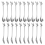 20 Pcs 4.7 Inch Cake Fork,Coffee Spoon,Silver,(10 Spoon + 10 Fork) 2