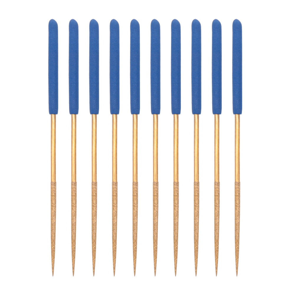 Diamond Needle File Set 3Mm X 140Mm,For Metal Wood Stone Glass, 10Pcs 4851013615196