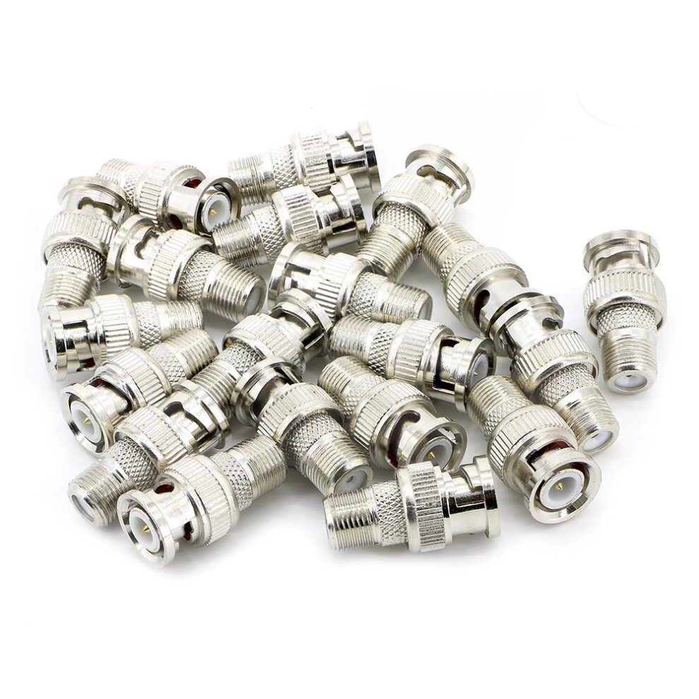 20Pcs Bnc Male Plug To F Female Jack Adapters Cctv Camera (20Pcs) 4851013626857