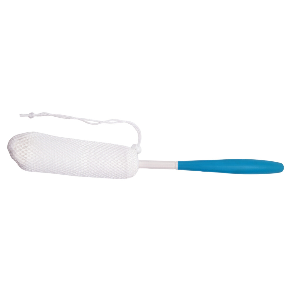 Brosse de douche dorsale avec manche, longue brosse courbée pour douche de personnes âgées
