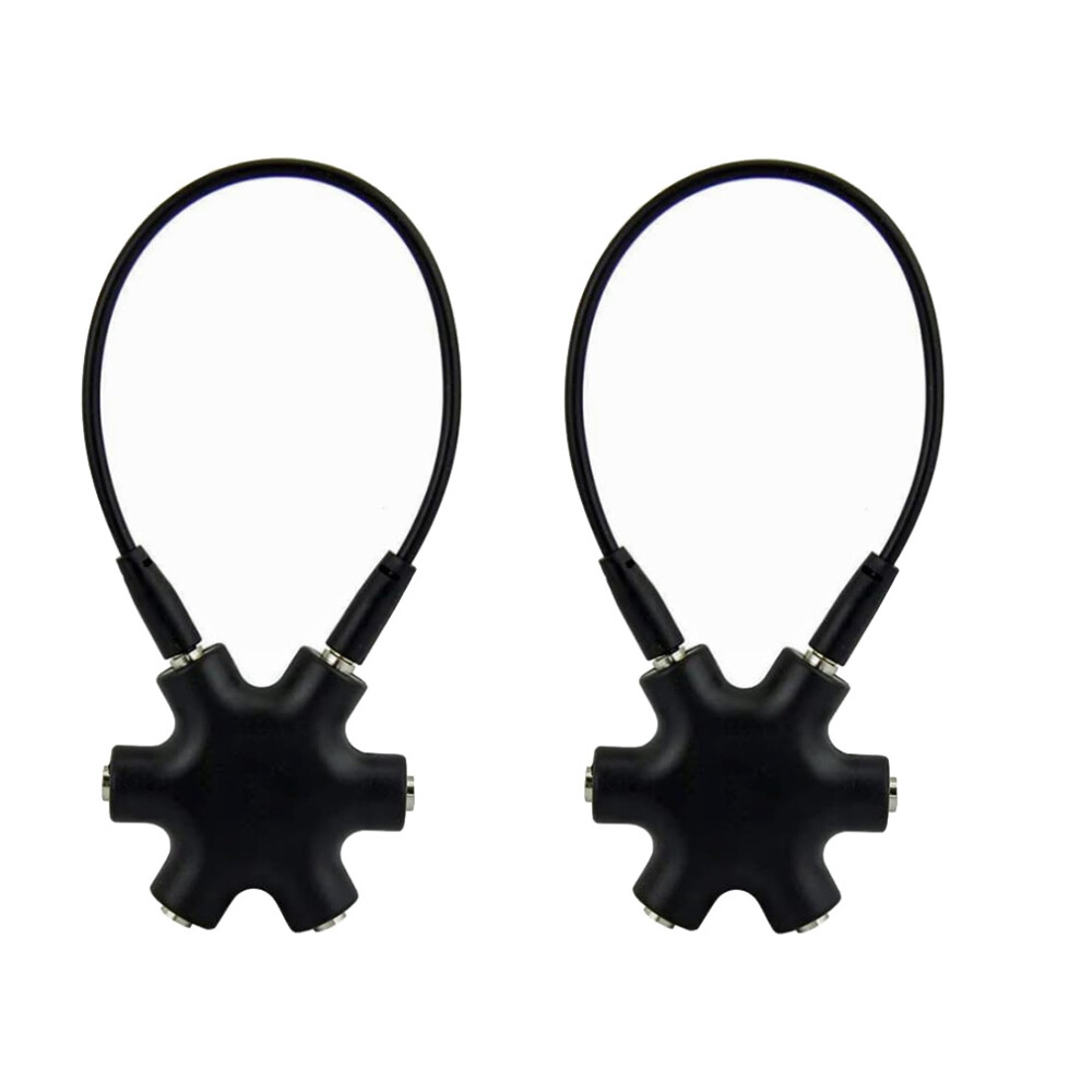 1 To 5 Audio Splitter 3.5Mm Audio Router Separator Device Adapter Black 4851013643410