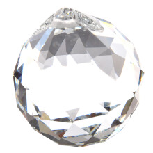 Bola colgante de cristal decorativo facetado Feng Shui de 40 mm (transparente)