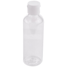 4 x 100ml Plastic Clear Bottles Travel Shampoo Cosmetic Container