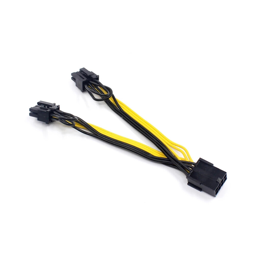 Eps Cpu 8Pin To 2-Port Pcie Dual Pci-E 6+2Pin Y Splitter Cord 20Cm 4852580971128