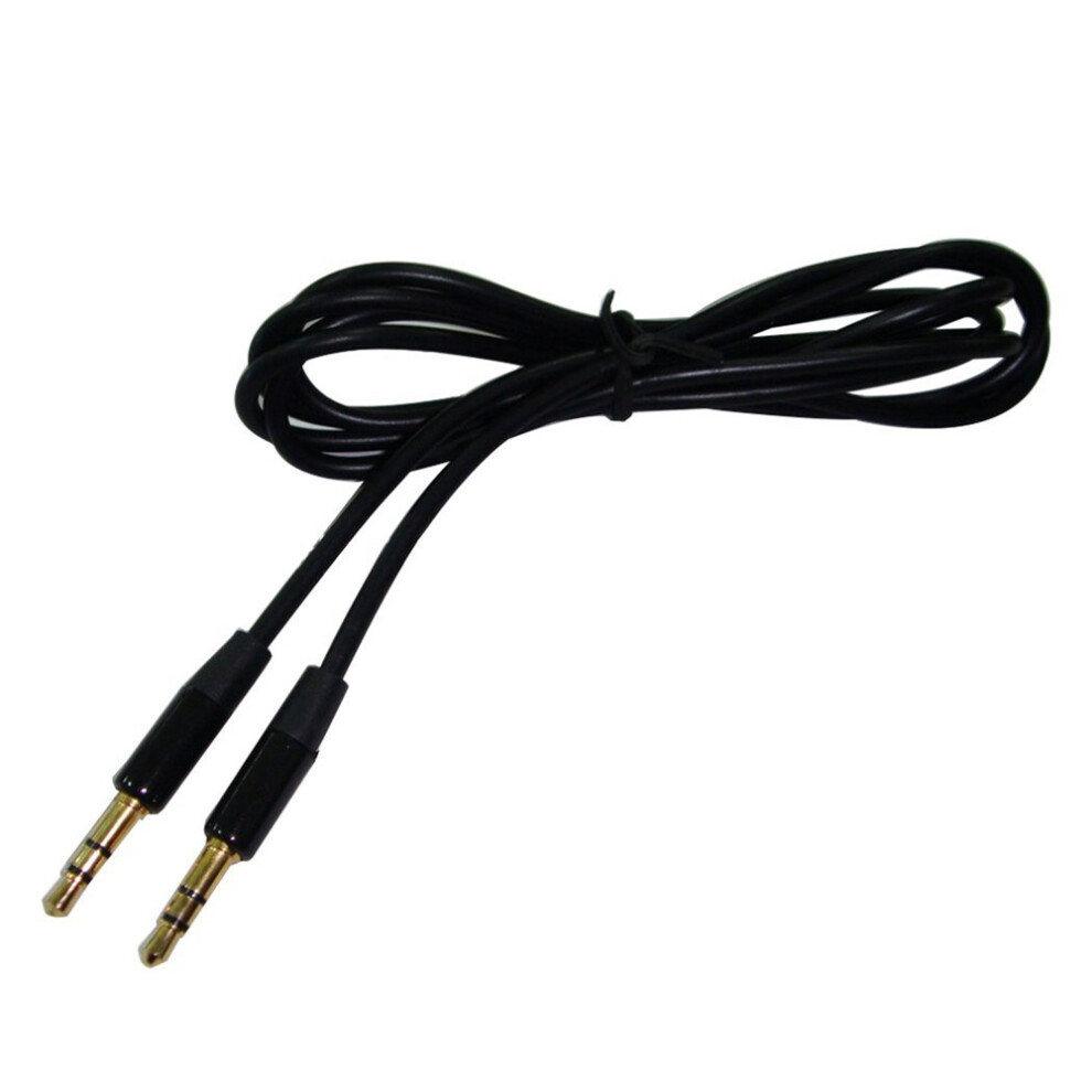 3.5Mm Auxiliary Aux Male To Male Stereo Cord Audio Cable (Black) Black 4852580975560
