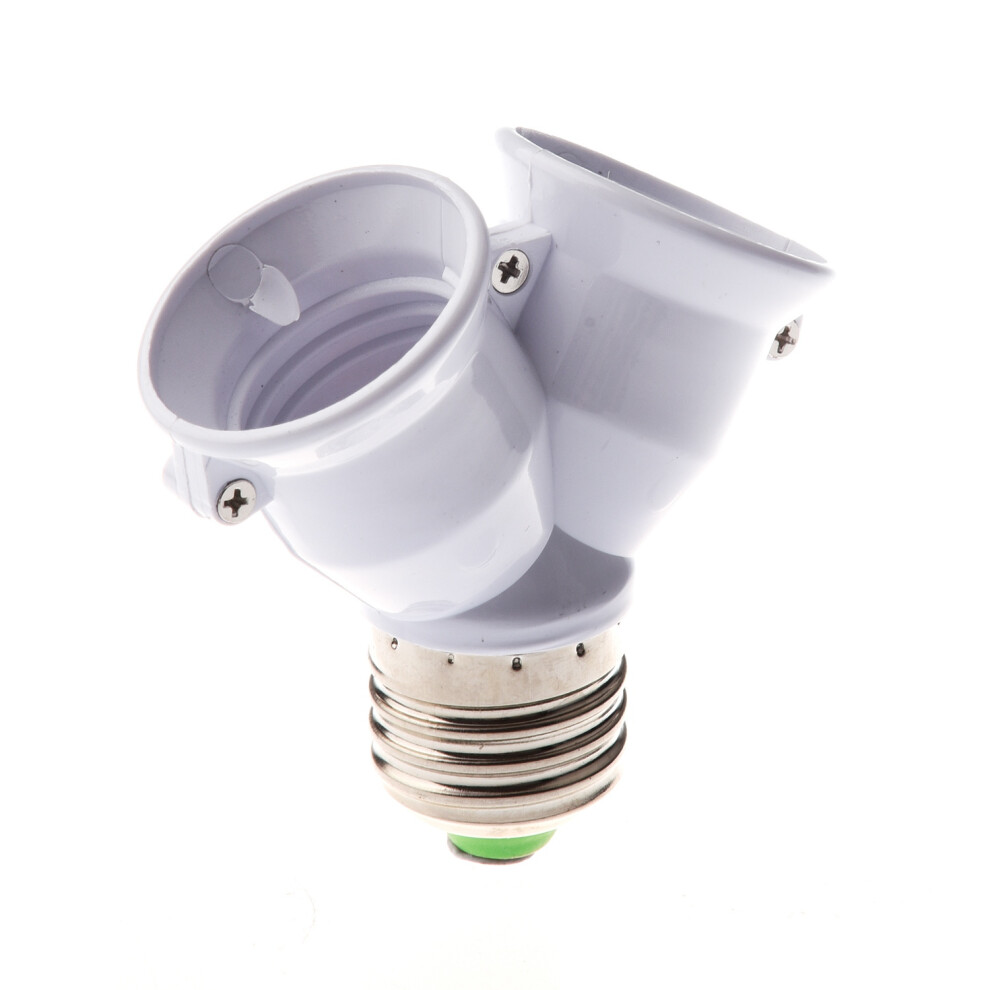 E27 1 To 2 E27 Led Lamp Bulb Adapter Converter Split Splitter Base Socket Light 4852580979971