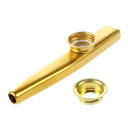 Μεταλλικό Kazoo Φλάουτο Στόμα Μουσικό Όργανο Χρυσό 2