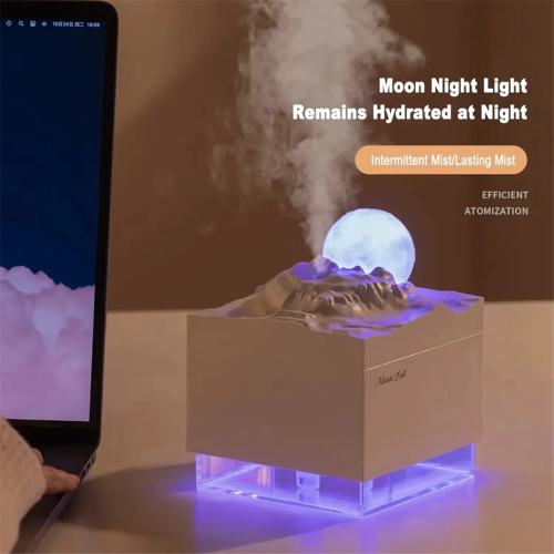 Aroma Diffuser Cool Mist Humidifier LED Moon Lamp Night Light Pink 2