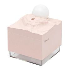 Difusor de Aroma, Umidificador de Névoa Fria, Lâmpada LED em Forma de Lua, Luz Noturna, Rosa