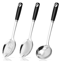 3 pezzi: Mestoli da cucina, Set di mestoli grandi per servire, Mestolo forato
