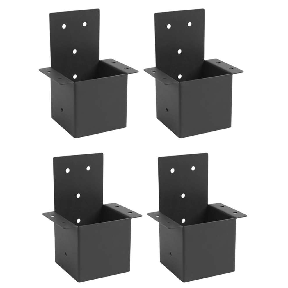 Lot de 4 supports de pergola 4 x 4 pouces (dimensions réelles : 3,6 x 3,6 pouces), supports de poteaux de chevrons