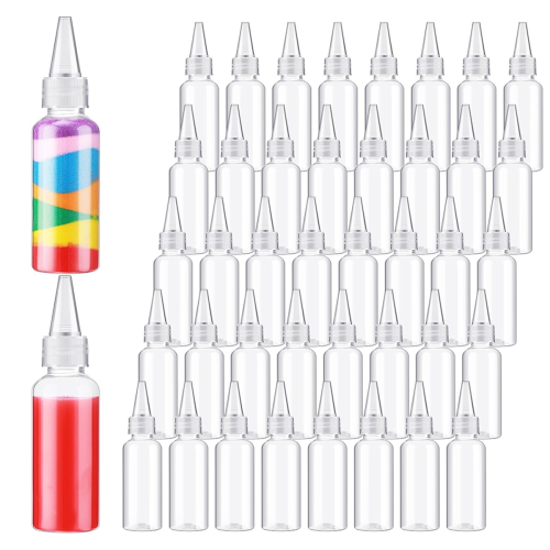 1.7 Oz Plastic Squeeze Bottles for Paint 50 Pcs