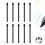 10PCS Replacement Pen Nibs for Refill Pen Tips 7