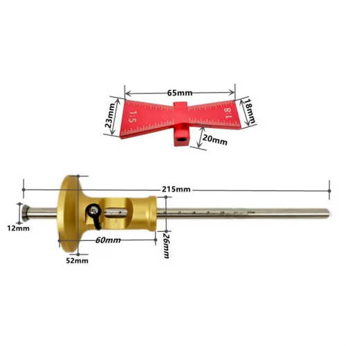Σετ εργαλείων μέτρησης τροχού Dovetail Fixture για ξυλουργική 2