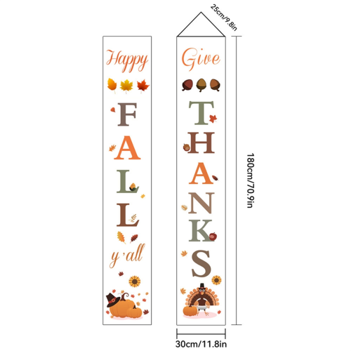 Porch Banner Fall Thanksgiving Decorations A 1