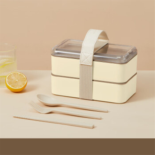 with Tableware,Double-Layer Microwave Safe Lunch Box 1