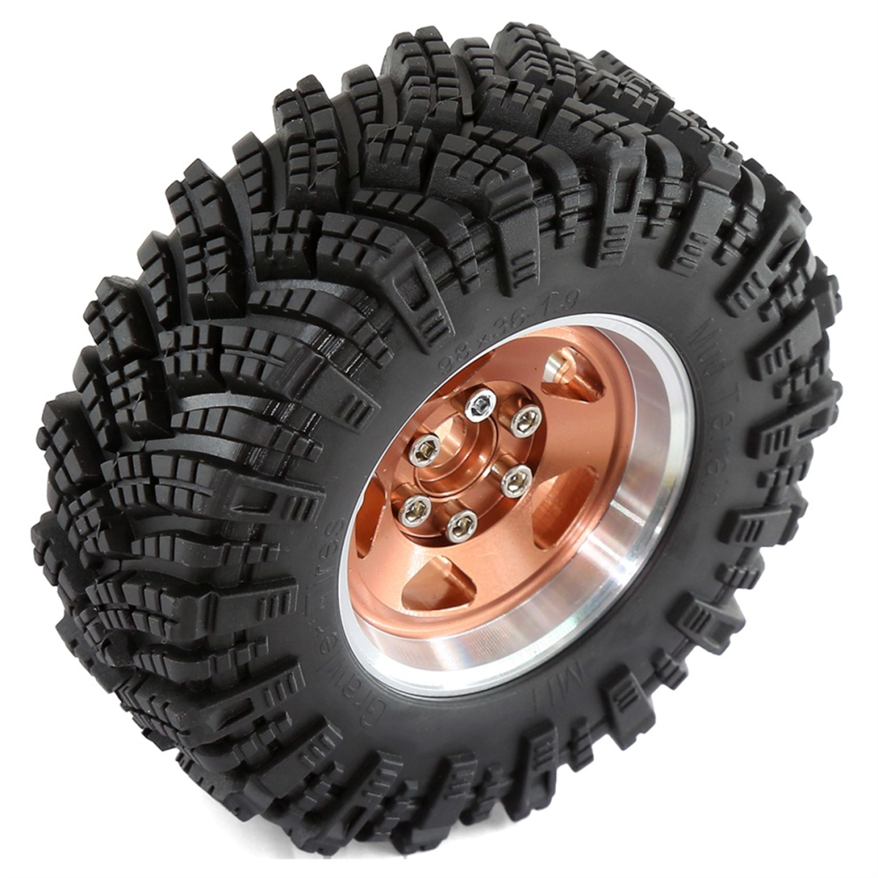Set Di Pneumatici Per Auto Cingolate Rc 1/10 TRX4 D90 Axial SCX10 Ii Iii Bronzo-image