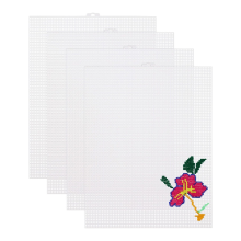 4 pièces de feuilles de canevas en maille plastique, maillage 7 (7-count), pour la broderie