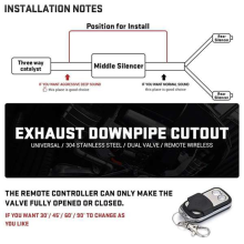 Universal 2.5In Dual Valve Electric Exhaust Shut-Off Valve System