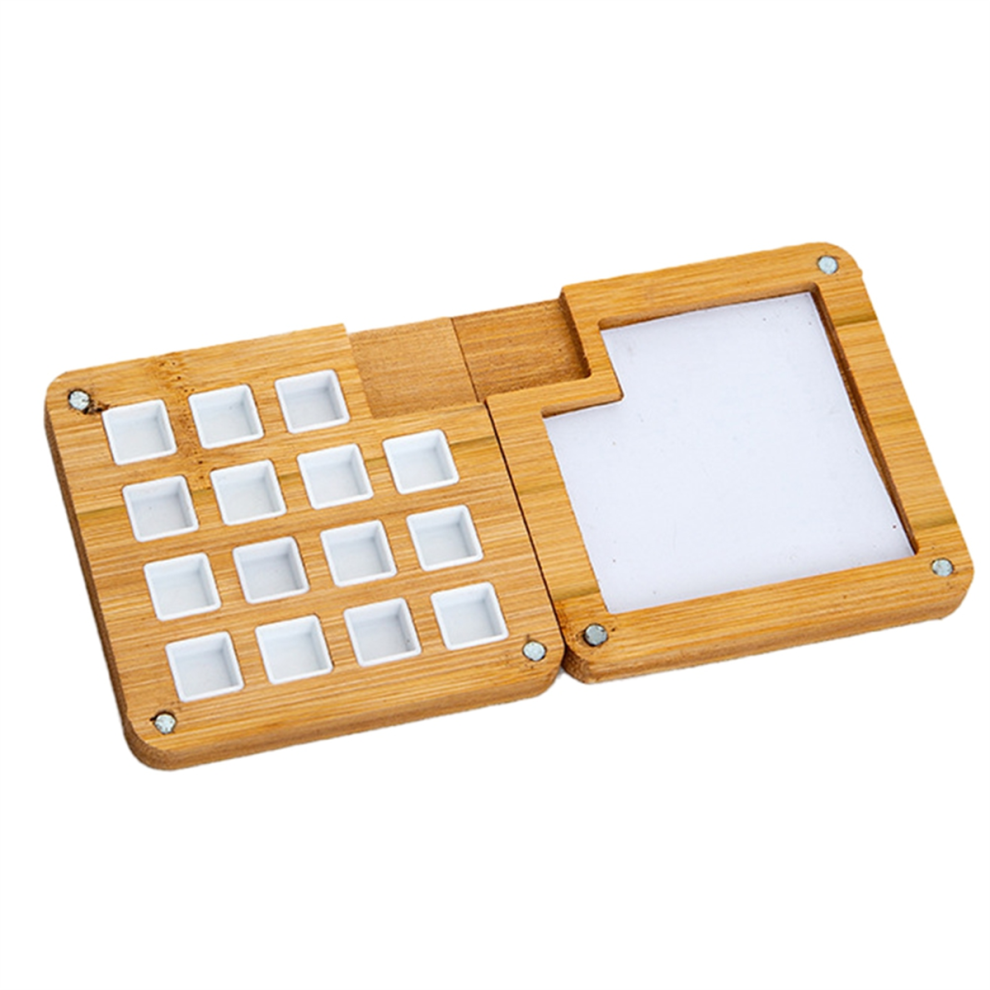 15 Grid Sketchbook Palette,Walnut Wood Color Palette Box Wood Color 4852133306476