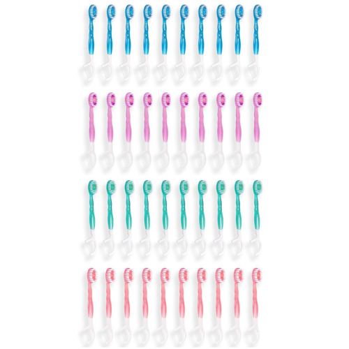 40 Pack Disposable Mini Travel Toothbrushes - 5 in 1 Function