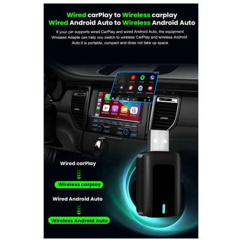 CarPlay Android Auto Car Play Ενσύρματο σε Ασύρματο για Carplay 2