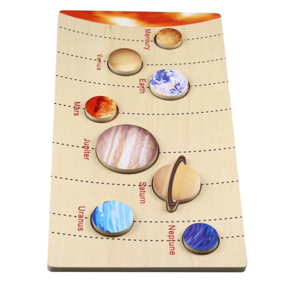 Wooden Planet Puzzles Learning Toy Kids Change Cognitive A 4852133309026