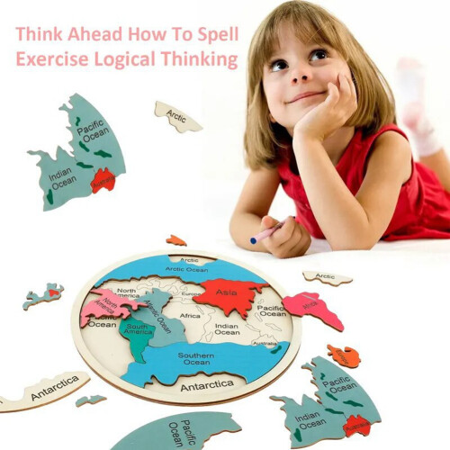 Map Puzzle for Kids 3-6 Interactive Geography 2