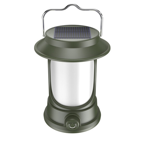 Lanterne de camping LED rechargeable, lanterne solaire rotative à intensité variable