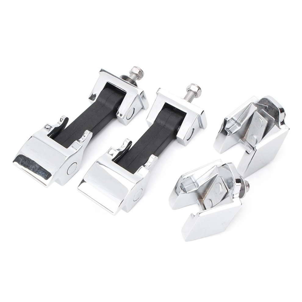 Chrome Hood Catch Kit Latch Locking Bracket Holder For 4852133312217
