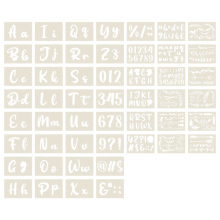 50 stuks kalligrafie stencil alfabet - herbruikbaar