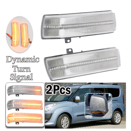 Piscas de espelho retrovisor lateral de LED dinâmico para Combo Ram 1