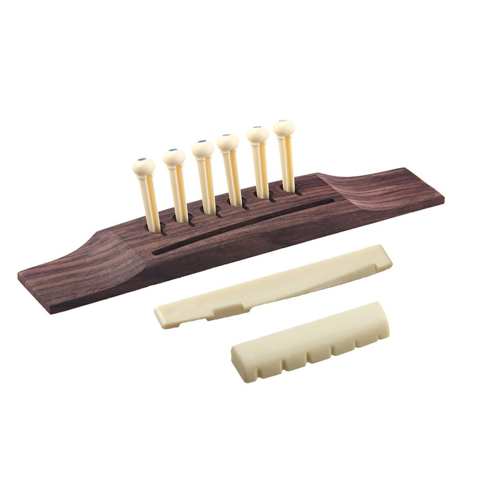 6 Pieces Bridge Pins/Saddle/Nut Abalone Dots Red + reddish brown-image-OPC-PHPXNGP-NEW