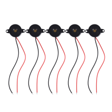 5 alarmas electrónicas de sonido DC 3-24 V 85 dB, color negro, 23 x 12 mm