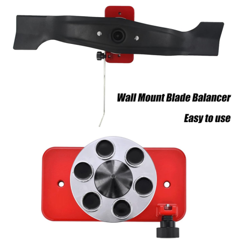 Blade Balancer Replace for Lawn Mower Magnetic Wall Mount Red 2