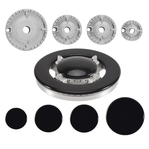 Gasherd-Brennerkappen, Gasherd-Brennerkappen-Set 5 PS 2