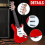 Gitarrleksak för barn, 4-strängade elgitarrer, musikinstrument, C 3