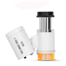 60X Μίνι Μικροσκόπιο Τσέπης Jewelers Eye Loupe με LED UV Light- B