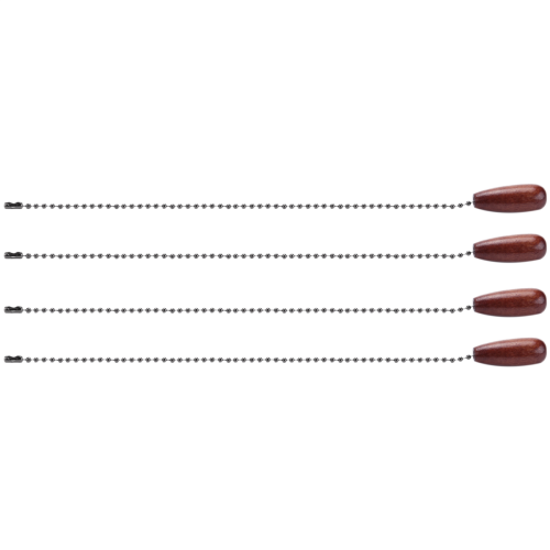 4 Pieces Ceiling Fan Chain Wooden for Ceiling Light (Walnut Color) 2