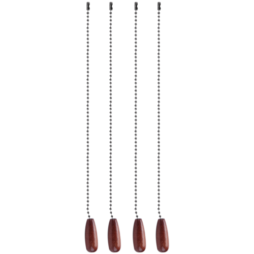 4 Pieces Ceiling Fan Chain Wooden for Ceiling Light (Walnut Color) 1
