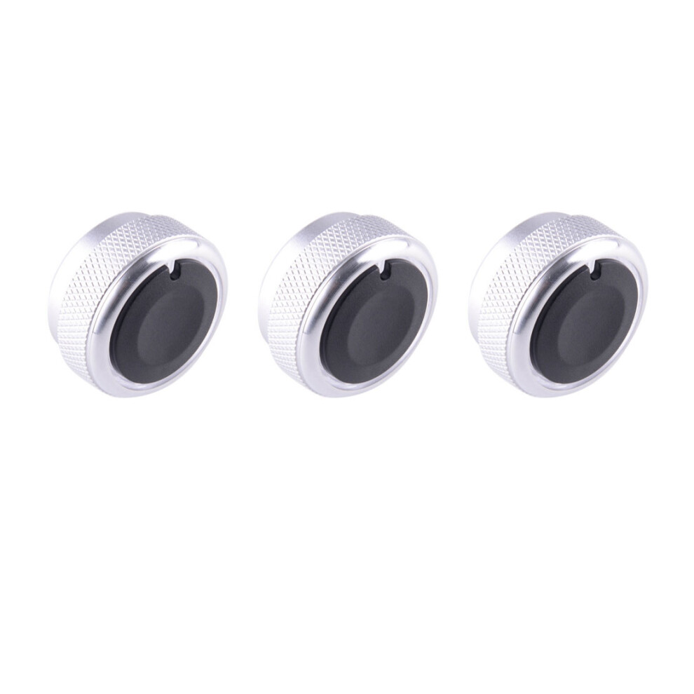 3Pcs Ac Switch Knob Air Conditioning Heat Control Knobs Silver 4851210360950