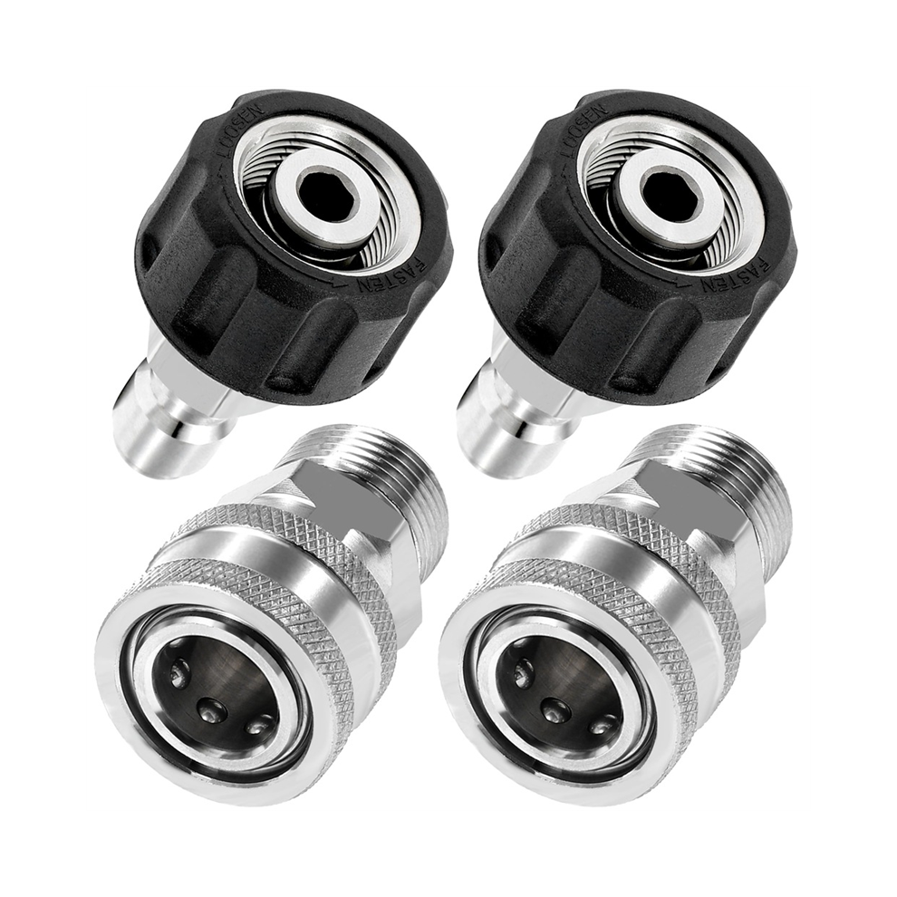 4Pcs Pressure Washer Adapter Set, M22 14Mm To M22 Metric Fitting 4851210358018