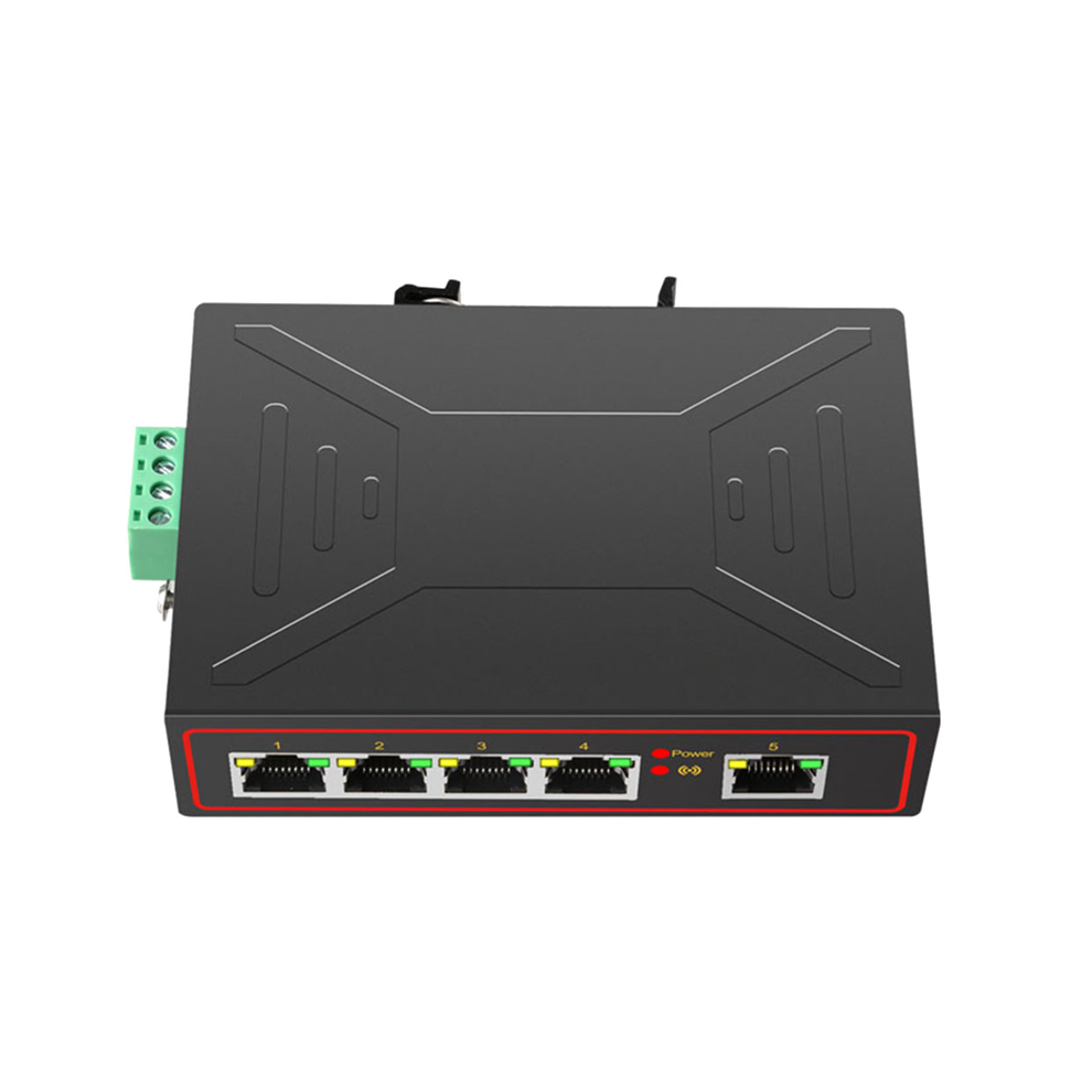 Conmutador De Red Industrial RJ45 De 5 Puertos Y 100 M, Concentrador Y Divisor De Internet RJ45-image