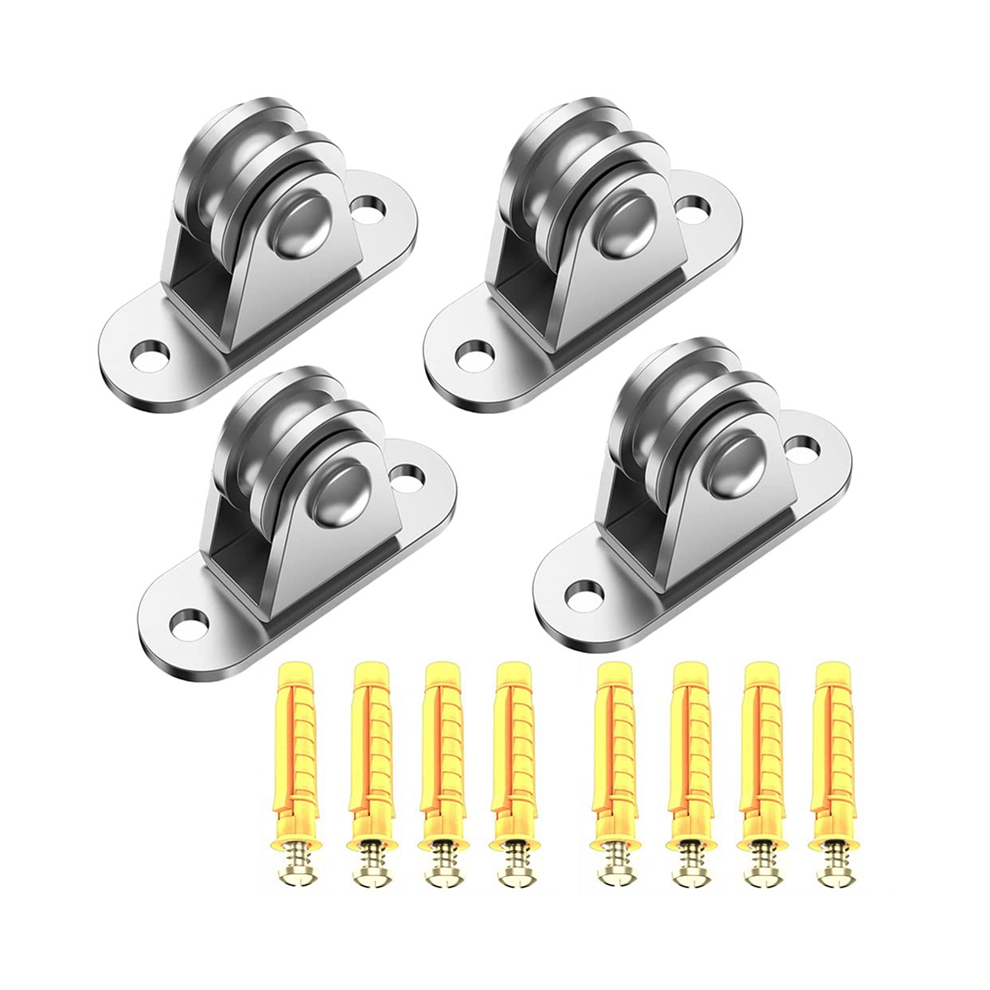 Stainless Steel Pulley Block, Small Pulley Block Silent Pulley, 4Pcs 4851210367041